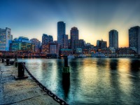 Harbour view while are boats docking
